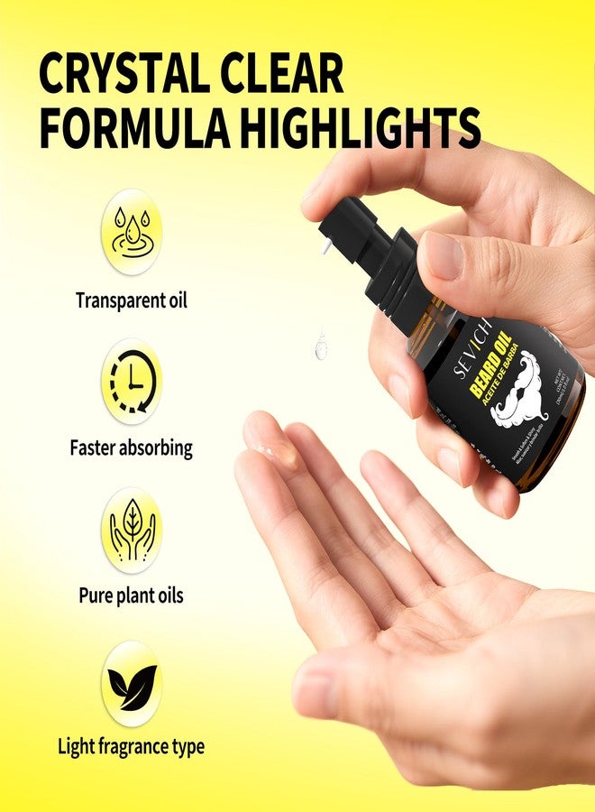 سيفيتش زيت اللحية سيفيتش للرجال 30 مل - زيت طبيعي لنمو اللحية، مع زيت الأرغان والجوجوبا، ينعم ويقوي ويرطب الشارب الجاف، غير دهني وسريع الامتصاص، مظهر صحي - Image 4